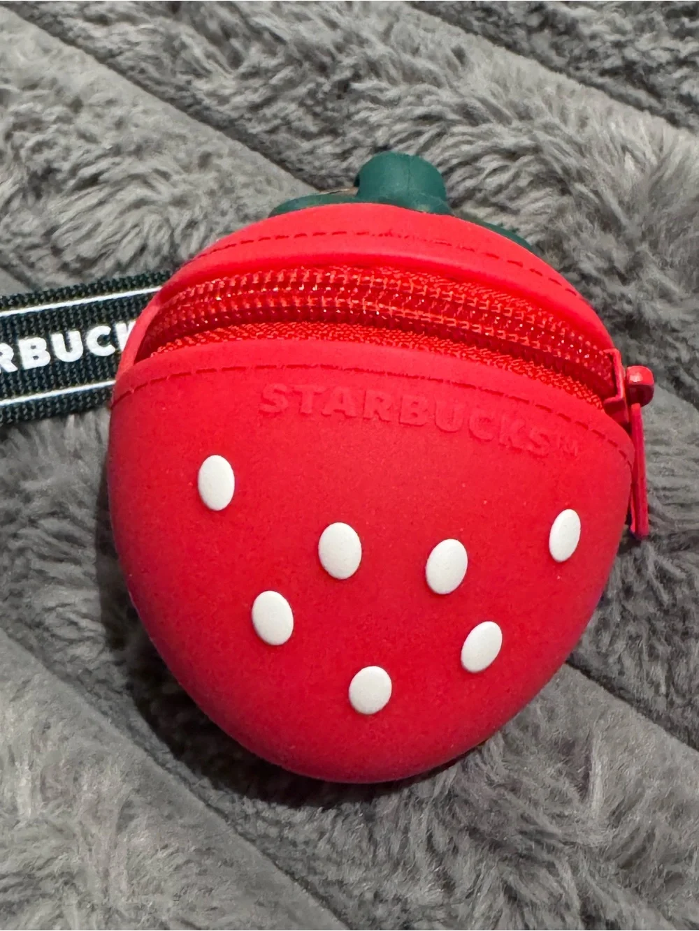 Starbucks Bearista Silicon Strawberry Keychain/Coin Purse - Taiwan Exclusive